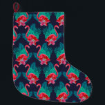 Calcetín Navideño Grande Tropical<br><div class="desc">Patrón tropical corto</div>