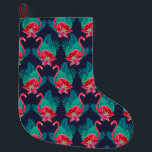 Calcetín Navideño Grande Tropical<br><div class="desc">Patrón tropical corto</div>