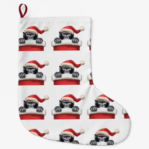 Calcetín Navideño Grande Un rebosante de Gorila Cheque