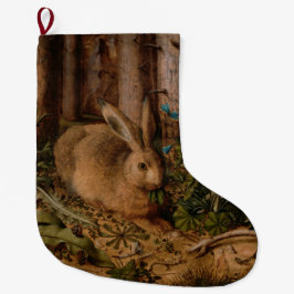 Calcetín Navideño Grande Una liebre en el bosque (por Hans Hoffmann)