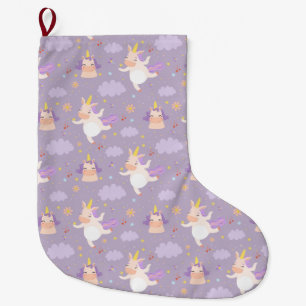 Calcetín Navideño Grande Unicornio