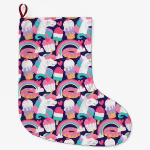 Calcetín Navideño Grande Unicornio