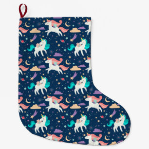 Calcetín Navideño Grande Unicornio