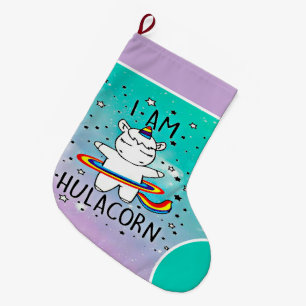 Calcetín Navideño Grande Unicornio Mágico