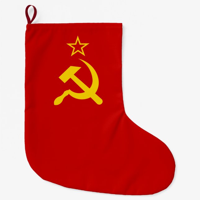 Calcetín Navideño Grande Unión Soviética (URSS) (Martillo y esquisto comuni (Anverso)