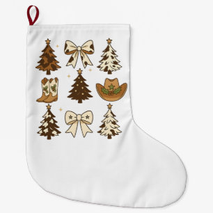 Calcetín Navideño Grande Vaquero navidad bota Papá Noel Occidental