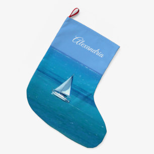 Calcetín Navideño Grande Vela personalizada