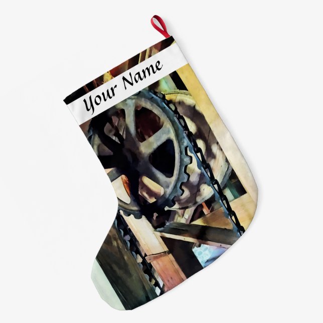 Calcetín Navideño Grande Ventaja mecánica (Anverso (colgado))