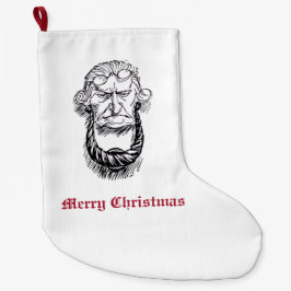 Calcetín Navideño Grande Vintage Jacob Marley Dickens A Christmas Carol