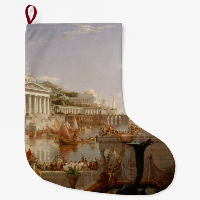 Calcetín Navideño Grande Vista del Imperio Romano (Consumo del Imperio) (Anverso)