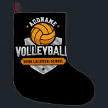 Calcetín Navideño Grande Voleibol ADD TEXTO Escuela Varsity Team Player<br><div class="desc">Jugador de voleibol AÑADIR NOMBRE Equipo Escuela Deportivo Diseño de atleta - Personalizar con su nombre o Personalizado de texto!</div>