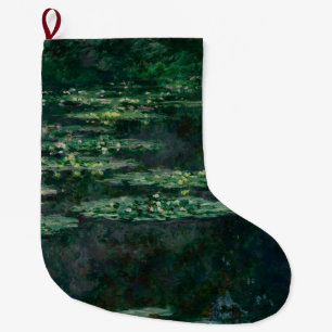 Calcetín Navideño Grande Water Lilies (por Claude Monet)