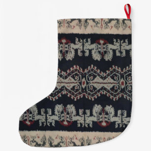 Calcetín Navideño Grande Weavings tribales indonesios Indonesia de las