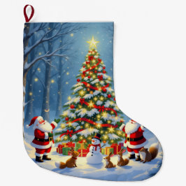 Calcetín Navideño Grande „Weihnachtliche Harmonie“