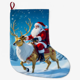 Calcetín Navideño Grande „Weihnachtliche Harmonie“