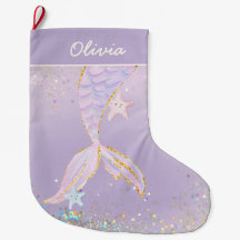 Whimsical Watercolor Purpurina Mermaid