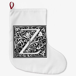 Calcetín Navideño Grande William Morris Alphabet "Z"