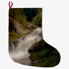 Calcetín Navideño Grande Winona Falls (US Landscape) (por Hermann Herzog)