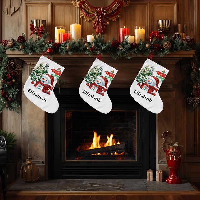 Calcetín Navideño Grande Winter Wonderland - Personalized Stocking (Subido por el creador)