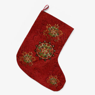 Calcetín Navideño Grande Yule Mandala
