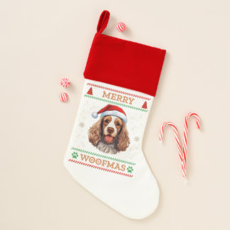 Calcetín Navideño Navidades americanos de Cocker Spaniel Dog