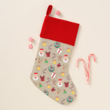 Navidades Creme Pattern Navidades Stocking