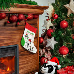 Calcetín Navideño Pandas Navidades personalizados<br><div class="desc">Este diseño de Pandas Navidades Personalizados te llenará con el sabor de feriado. Cambie el nombre y el mensaje para personalizarlo. Felices fiestas!</div>