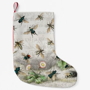 Calcetín Navideño Pequeño Abeja Miel Trabajador Reina Abejas Antigüo