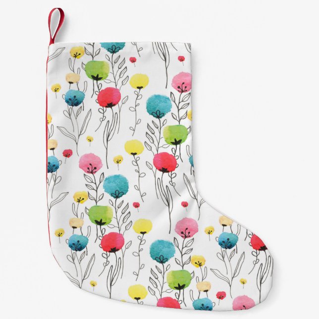 Calcetín Navideño Pequeño abstract, art, artistic, backdrop, background, bea (Anverso)