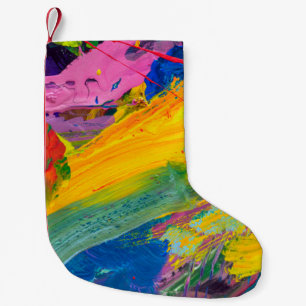 Calcetín Navideño Pequeño Abstract art background. Hand-painted background. 