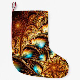 Calcetín Navideño Pequeño Abstract artistic golden light background. Fine de