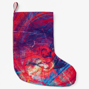 Calcetín Navideño Pequeño Abstract beautiful red and blue bright color backg