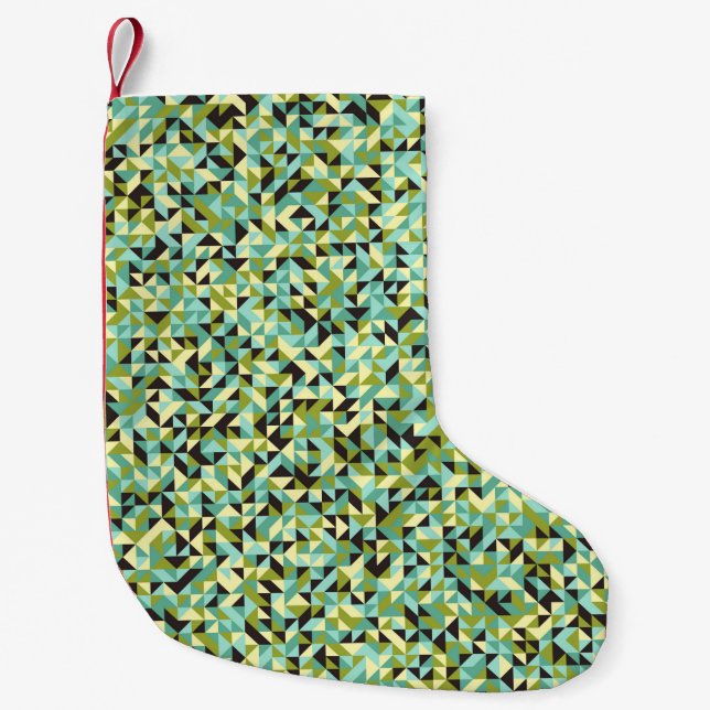 Calcetín Navideño Pequeño Abstract Geometric Pattern generative computationa (Anverso)