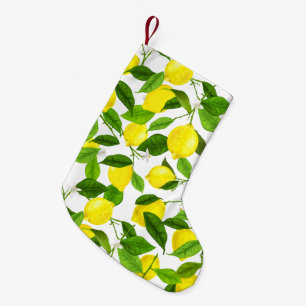 Calcetín Navideño Pequeño Acuarela Limón