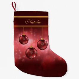 Calcetín Navideño Pequeño Adornos Navideños Festivos Rojos Con Nombre Person