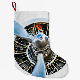 Calcetín Navideño Pequeño Aeronaves Douglas DC-3. Hélice