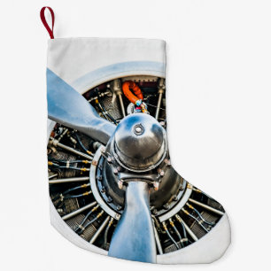 Calcetín Navideño Pequeño Aeronaves Douglas DC-3. Hélice