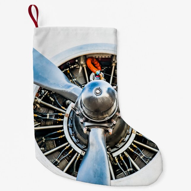 Calcetín Navideño Pequeño Aeronaves Douglas DC-3. Hélice (Anverso)