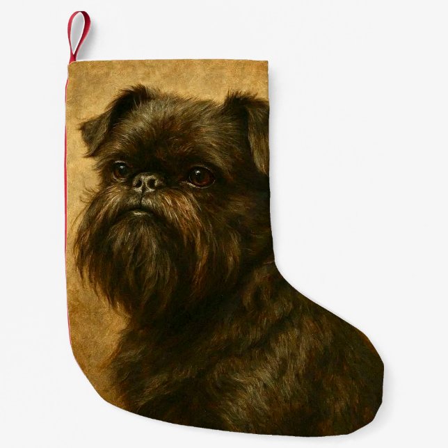 Calcetín Navideño Pequeño Affenpinscher (Anverso)
