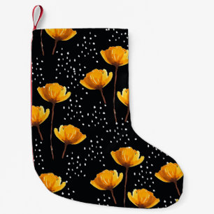 Calcetín Navideño Pequeño Agradable flor y el patrón de ilustracion de los p