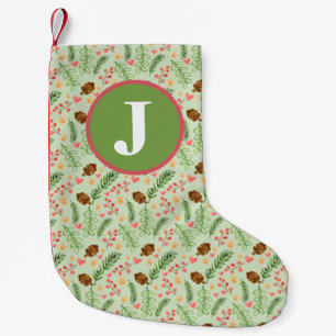 Calcetín Navideño Pequeño Agua de la vegetación del invierno