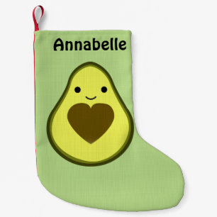 Calcetín Navideño Pequeño Aguacate amor lindo aguacate con corazón