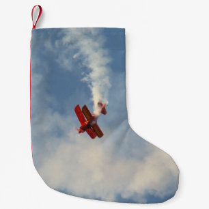 Calcetín Navideño Pequeño Airshow Stunt Biplane