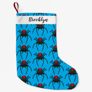 Calcetín Navideño Pequeño Alarmante ilustracion personalizado de araña de vi