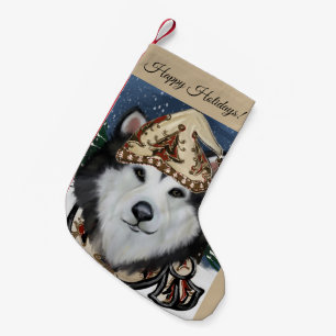 Calcetín Navideño Pequeño Alaskan Malamute
