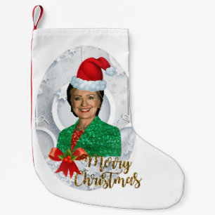 Calcetín Navideño Pequeño alegre navidad Hillary clinton stock