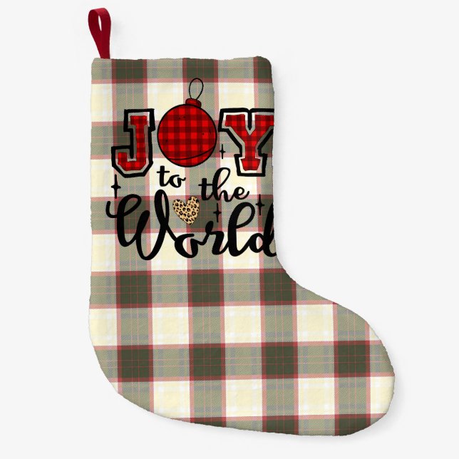 Calcetín Navideño Pequeño Alegría Al Mundo De Los Navidades (Anverso)