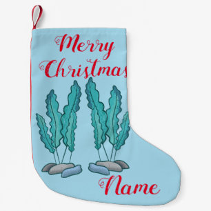 Calcetín Navideño Pequeño Alga azul alga alga Thunder_Cove