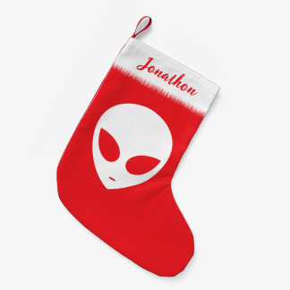 Calcetín Navideño Pequeño Alienígena de Navidad Personalizada
