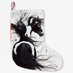 Calcetín Navideño Pequeño Almacenamiento blanco negro del navidad del